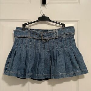 Alice + Olivia Blue Denim Mini Skirt